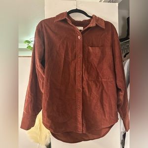 Abercrombie corduroy oversized button down shacket